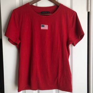 ABERCROMBIE red graphic tee🧸